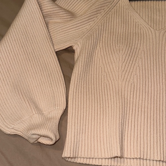 Sam Edelman cream white knit sweater top blouse jacket NEW Bloggers favorite - Picture 3 of 6